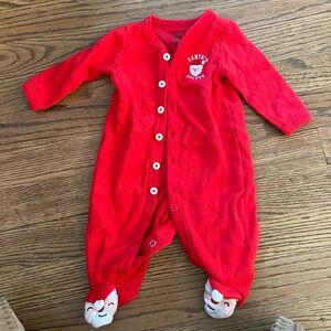 waffle knit button up footies